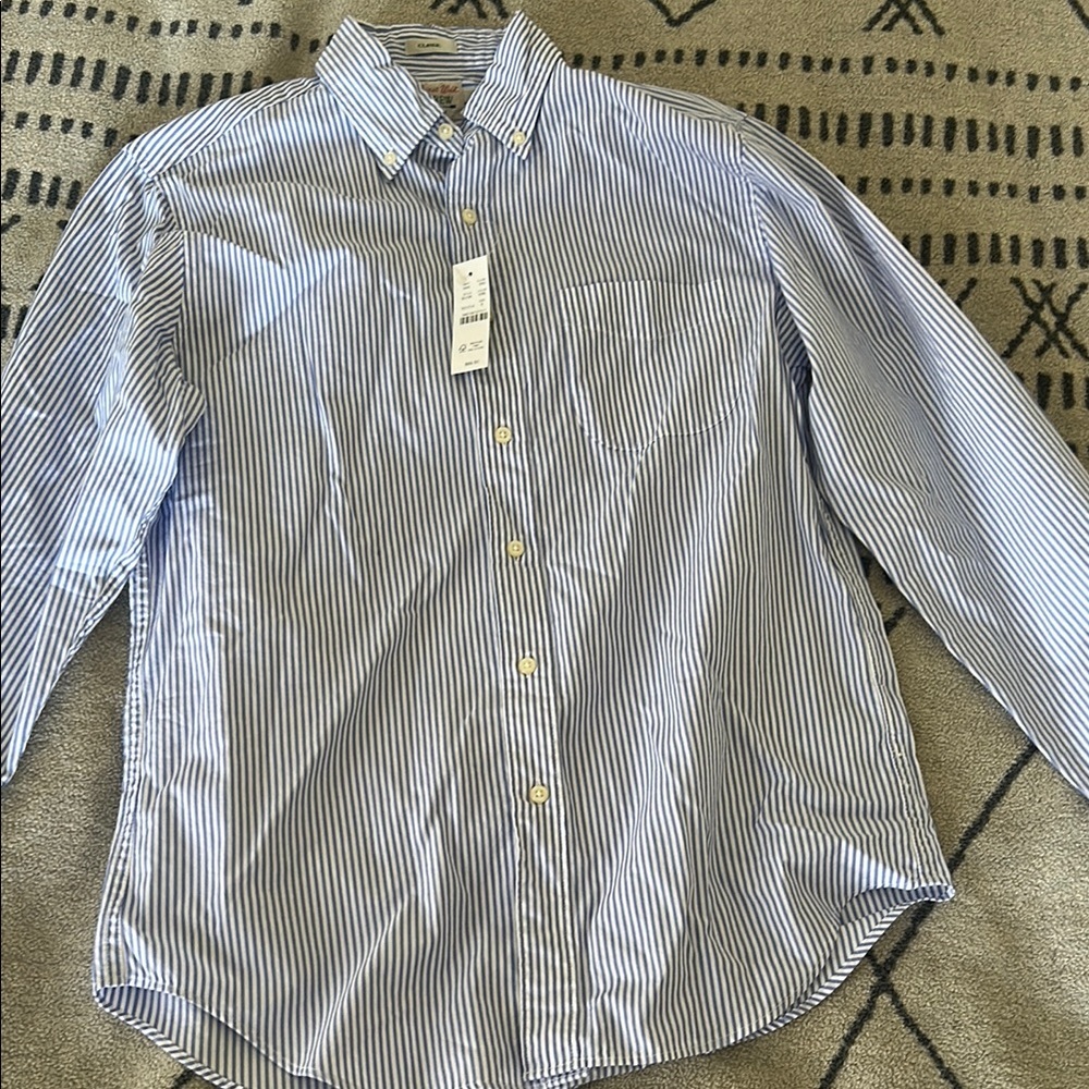 Men's Blue Striped Shirt